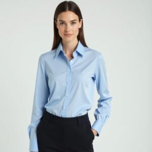 Women Light Sky Blue Formal Shirt
